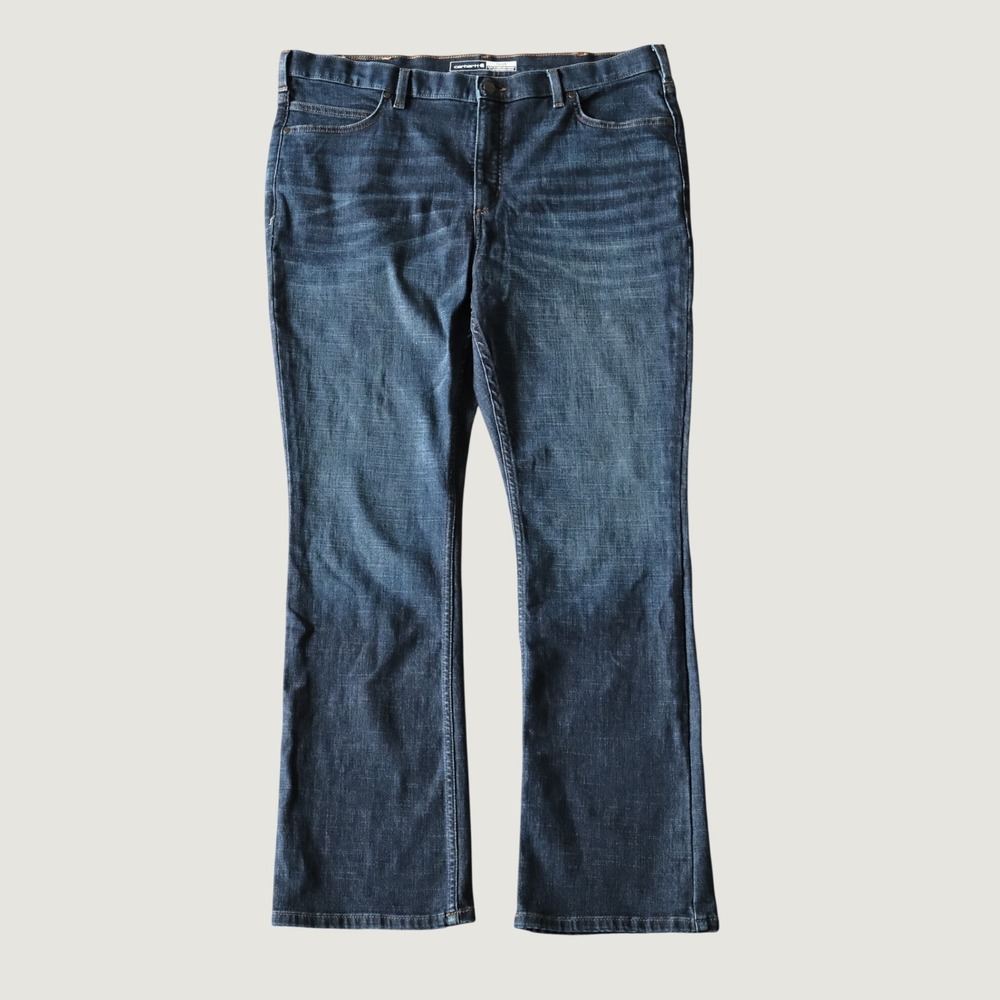 Carhartt Tiller Jeans High-Rise Bootcut Dark Wash Denim Size 18 Regular NWT
